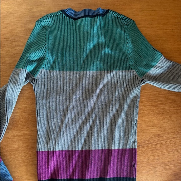 Diane von Furstenberg Ribbed Colorblock Top - Picture 11 of 13